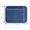 Miamex 3 x Blue Rectangular Plastic Fast Food Canteen Breakfast