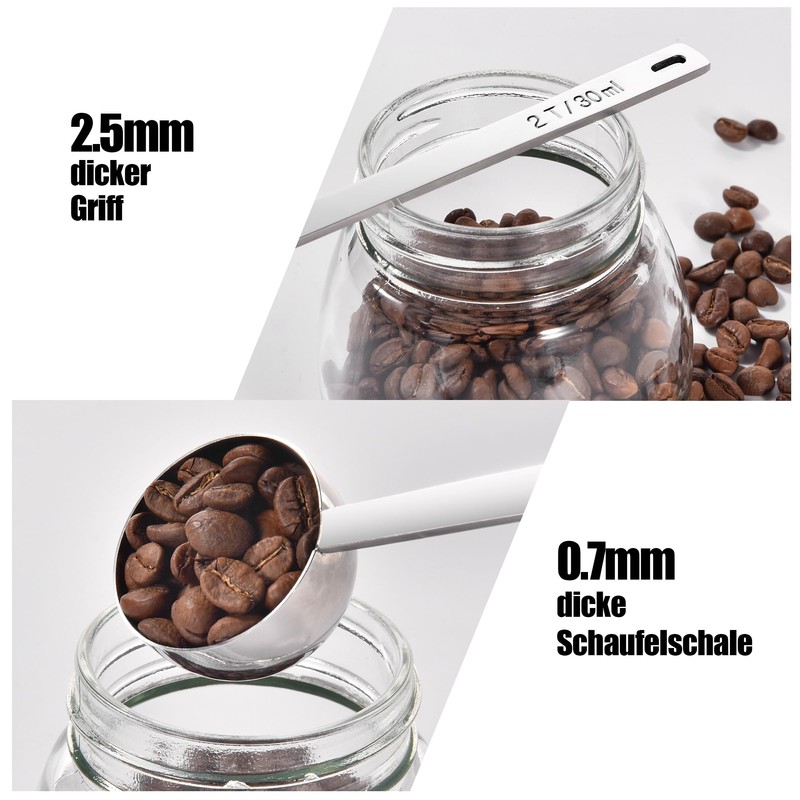 Doosu Long Coffee Spoon, 18/8 Stainless Steel Measuring Spoon with