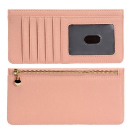 ARRIZO Women's Credit Card Wallet Slim Long Card Wallet Holder with Zipper Pocket for Cash, Coin, Receipt, ID Card