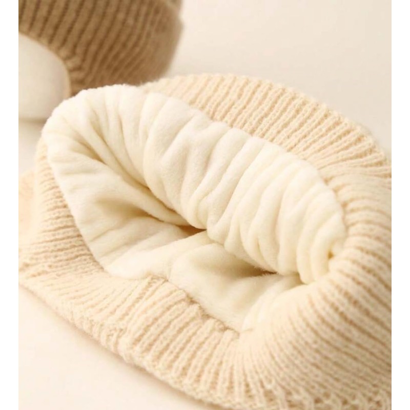 J.B.things Knit Baby Hat Winter Earmuffs Infant Knit Hat, Embroidered