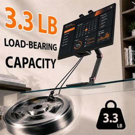 Urmust Dual Arm 15.6" Portable Monitor Stand with 360° Rotating Base-M
