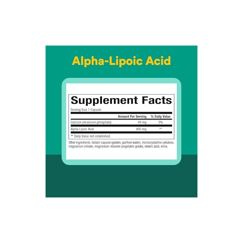 Natural Factors Alpha-Lipoic Acid 400 mg 60 Capsules