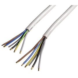 Xavax 110971 Connection Cable for Electric Hob 2.5 m Flexible Cable for Electric Hob / Oven / Electric Hob Connection Cable H05VV-F White