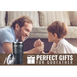 Onebttl Godfather Gifts from Godchild, 20oz Stainless Steel Insulated Tumbler Travel Mug, Funny Gift Idea for the Best Godfather for Christmas, Birthday - Uncle Godfather Legend
