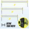 Patiassy Professional Volleyball Badminton Combo Set Net w/Net Adjustable Poles