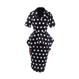 CosplayDiy the Other Mother Costume Beldam Cosplay Costume Unifrom Polka Dot Pencil Dress S