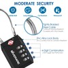2 Pack TSA Approved Travel Luggage Locks, 4-Digit Cable Combination