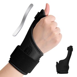 2Pcs Wrist Brace Thumb Brace Wrist Support Wrist Splint Adjustable Hand Brace Stabilization Brace for Thumb and Wrist for Daily Use Sports Work Left and Right (Black)