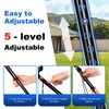 MFE Folding Cane, Portable 5-Level Adjustable Height Walking Stick with
