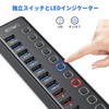 JESWO USB Hub Powered USB 3.0 Hub with 7 Ports