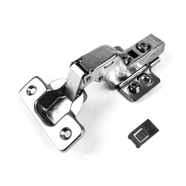 Berta (4 Pieces) Inset Soft Close, 6-Ways 3-Cam Adjustment, Restricted Angle to 90 Degree, Concealed Frameless Kitchen Cabinet Door Hinges with Installation Screws (4, Inset)