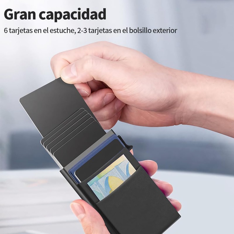 Vantisan Tarjetero Antirrobo con Múltiples Ranuras para Tarjetas, Delgado Tarjetero