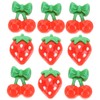 Mikinona 60pcs Fruit Nail Art Charms Strawberry Cherry Resin Slices