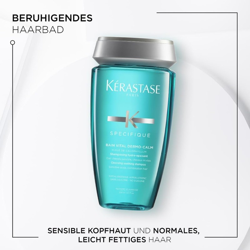 Kérastase Shampoo for Sensitive Scalp, Clarifying Hair Bath to Relieve
