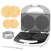 SugarWhisk Mini Pizzelle Maker Machine with a 3'' Cutter, Mini