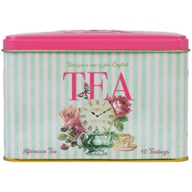 New English Teas Retro Time for Tea Vintage Tin with 40 English Afternoon Teabags