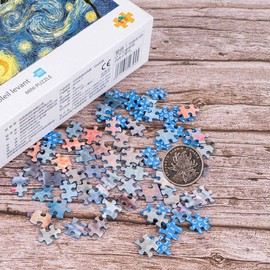Mini 1000 Pieces Jigsaw Puzzles Adults The Smallest Size Sunflowers Puzzles Difficult Famous Painting Puzzle for Adult(Size 42.5X 30cm)