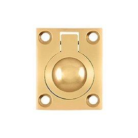 Deltana FRP175CR003 1 3/4-Inch x 1 3/8-Inch Solid Brass Flush Ring Pull