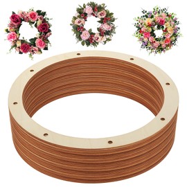 CYEAH 30 Pcs 12 Inch Wooden Wreath Frames for Crafts, Unfinished Wood Wreath Rings with Hanging Holes, Round Floral Hoop Forms for DIY Christmas, Wedding and Home Decor