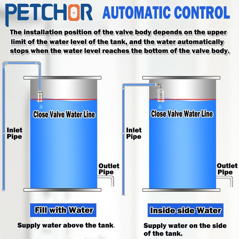 PETCHOR 304 Stainless Steel Fully Automatic Water Level Control Float