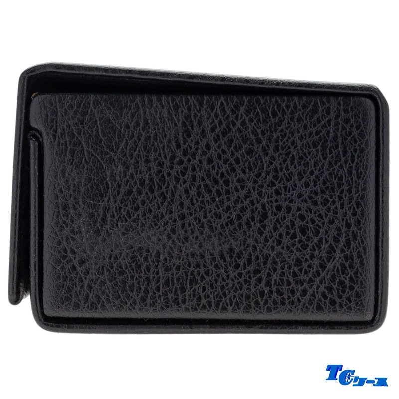 Tccase HY-8086-2 Hard Magnetic Fake Leather Glasses Case, Large, Black