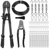 TooTaci 1/16" Wire Rope Kit, 200FT 1/16 Black Vinyl Coated