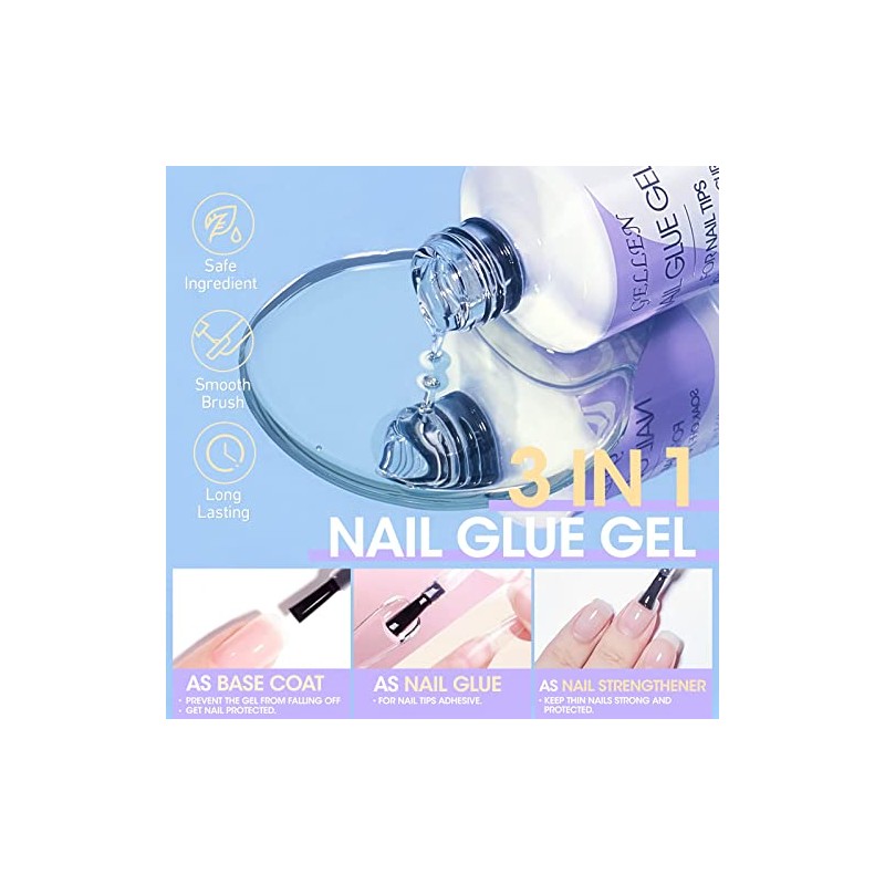 Gellen Kit de Extensión de Uñas Con Puntas de Gel,