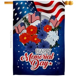 Ornament Collection Honor Memorial Day House Flag Patriotic Armed Forces Military Veteran United State American Decoration Banner Small Garden Yard Gift Double-Sided, Made in USA