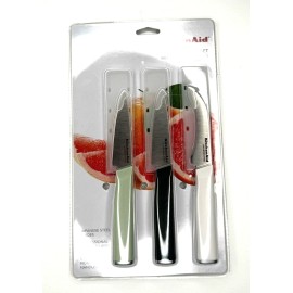 KitchenAid 3 Piece Paring Knife Set w/ Blade Covers High Carbon Japenese Steel