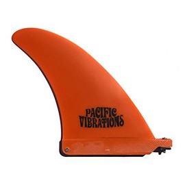 Pacific Vibrations Surfboard Longboard Bonzer fin - 6.5" Center Orange