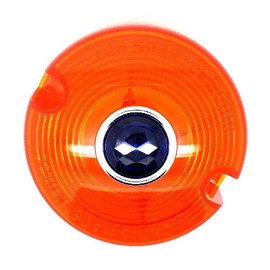 Amber Turn Signal Lens w/Blue Dot Harley Sportster XLH 1200 1986-2001 repl. OEM# 68457-86