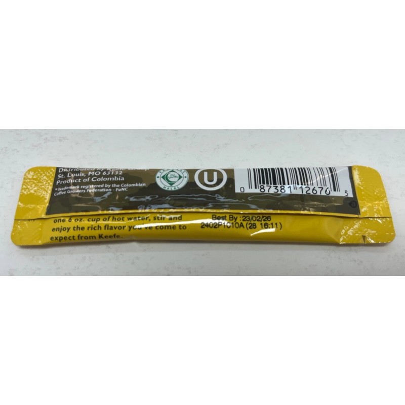Keefe 100 packets: Keefe 100% Colombian Premium Freeze Dried Coffee
