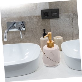BUGUUYO Shampoo Storage Bottle Grey Marble Soap Dispenser for Bathroom Kitchen Design Lightweight Portable for Home Refillable Liquid Lotion Container