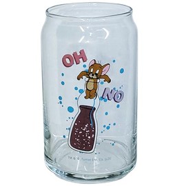 Tom and Jerry SAN4324-2 Can Shaped Glass, Approx. 12.2 fl oz (360 ml), Cola, Jelly, Glass, Made in Japan, Tom Jelly, Goods, Miscellaneous Goods, Tableware, Made in Japan
