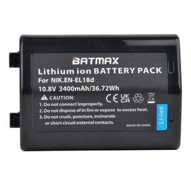 Batmax 3400mAh EN EL18d Battery for Nikon EN-EL18d Nikon D5, D6, Z9, D4, D4S Cameras