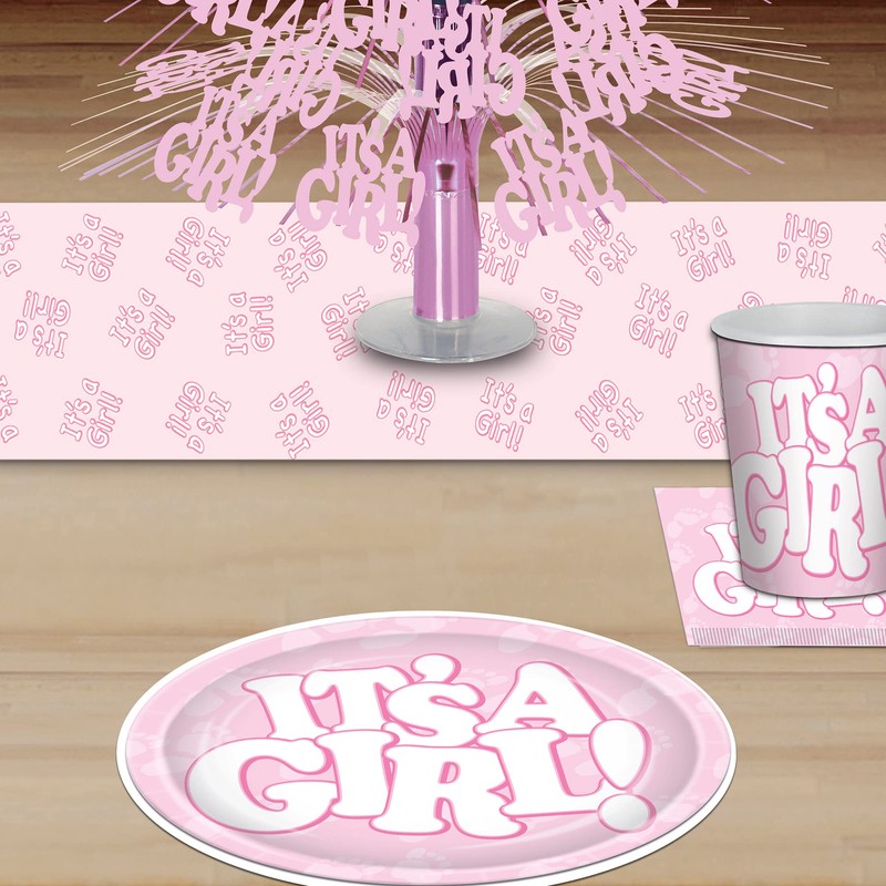 Beistle It's A Girl - Servilletas para bebidas, color rosa