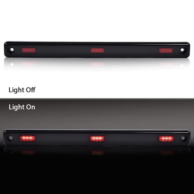 CHEDA Center Rear Red Marker Lamp w/Pigtail Compatible with Ford