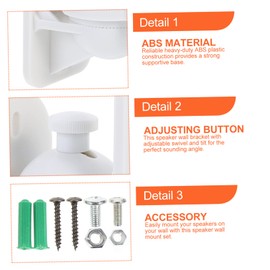 KICHOUSE 2sets Speaker Mount Stand for Wall Audio Stand Easy Installation Suitable for Ktv Home