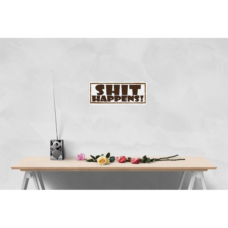 Tin Sign 27 x 10 cm Curved Including 4 Magnets