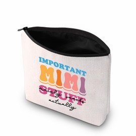 PXTIDY Mimi Gift Best Mimi Ever Gift Important Mimi Stuff Mainly Snacks Actually Makeup Bag Mimi Gifts For Mothers Day