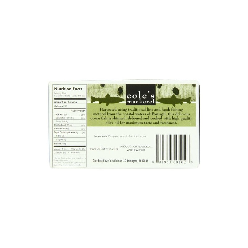 COLES MACKEREL OLIVE OIL 4.4 oz
