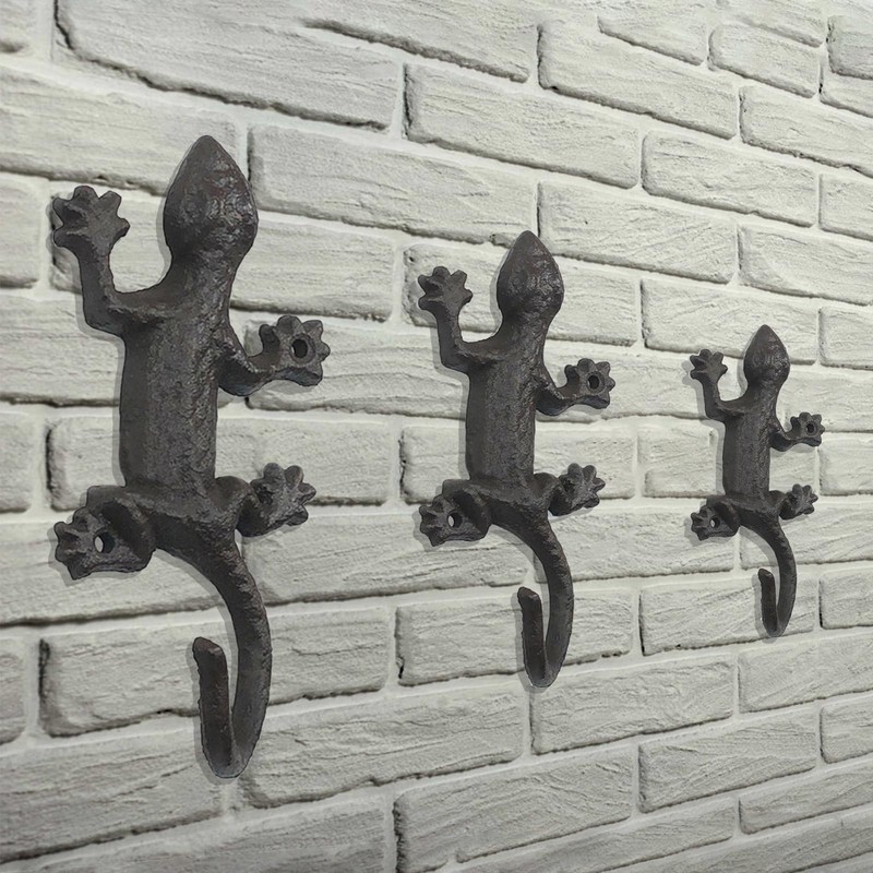 Molyorch 1 x Gecko Coat Hook, Rustic Coat Hook, Cast