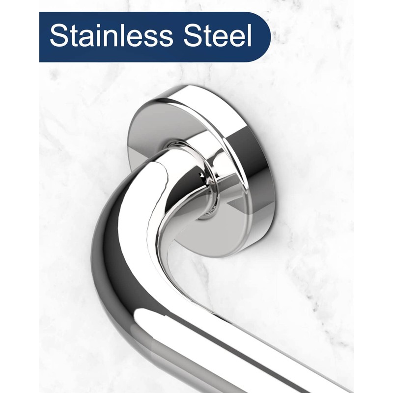 Howdah Grab Rails for Bathroom and Shower Chrome 30 CM