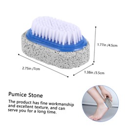 Beavorty 6pcs Double-Sided Pumice Stone Foot Brush Set for Callus Removal Gentle Foot Care Tool for Dry Cracked for Home Pedicure Random Color