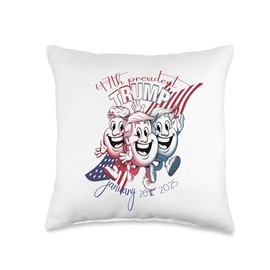 funny President Trump Inauguration Day 2025 Memorabilia Throw Pillow