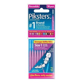 Piksters Interdental Brushes Size 1 Purple 10 Pack