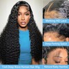22 Inch Deep Wave Lace Front Wigs Human Hair 200