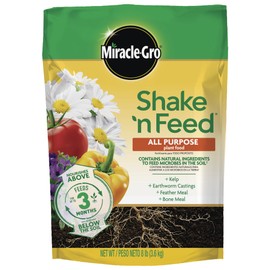 Miracle-Gro 3002010 Shake 'N Feed All Purpose Continuous Release Plant, 8 lb, Brown/A