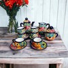 Handcrafted 15-Piece Talavera Tea Set - Mexican Ceramic Pottery