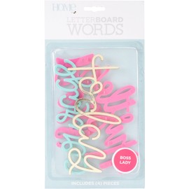 American Crafts 4 Piece palabra Pack Boss Lady Die Cuts with a view letterboards